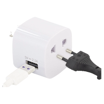 Wanpu German standard imported electrical converter Korean German European standard jack plug to small round socket domestic socket