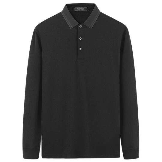 【莫代尔】雅戈尔秋冬男士长袖T恤商务休闲翻领宽松大码polo衫男