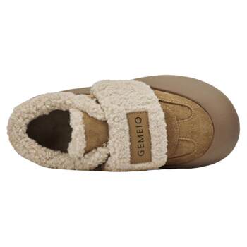 Gomeqi cotton shoes, casual sherpa velcro