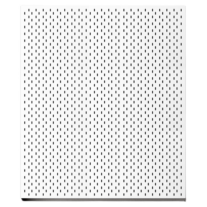 Metal perforated board custom-made punch-free styling wall thickened storage rack stainless steel white magnetic accessories wall