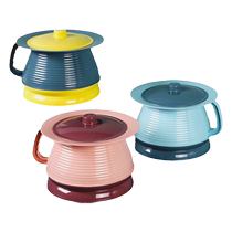 Elderly peoples spittoon plastic thickened childrens bedpan urinal household male and female with lid adult bedroom urinal urinal chamber pot