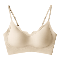 Underwear for women 2024 new jelly strip soft support gathered seamless spaghetti straps vest bra summer ultra-thin style