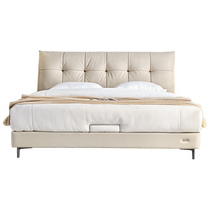 Quanyou Home Bedroom Leather Bed Modern Simple Soft Leather Bed High-End Atmosphere Marriage Bed Large Bed 116026F