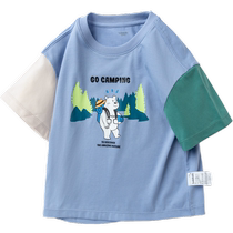 (Same style in the mall) Balabala boys T-shirt childrens clothing summer childrens short-sleeved cool and quick-drying