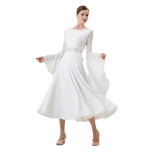 yundance rhyme custom-made new national standard modern dance practice clothing waltz ballroom dance skirt with big swing