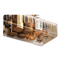 Lansu acrylic bathroom storage rack bathroom toilet punch-free wall-mounted bathroom washbasin storage rack