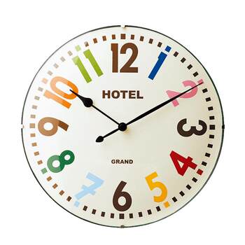 Children's radio wall clock silent living room color