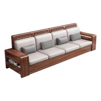 Pack the door-to-door installation of walnut sofas with three seats