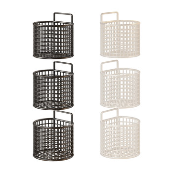 Kitchen onion, ginger and garlic storage basket without punching, wall-mounted