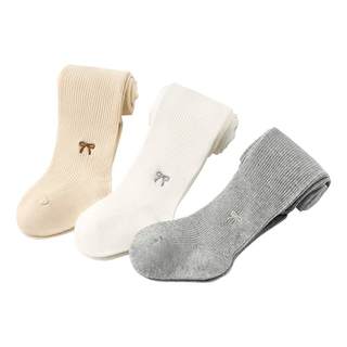 Nido bear simple versatile pantyhose autumn and winter pure white