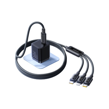 Typec three-in-one 60wc port fast charging braided cable