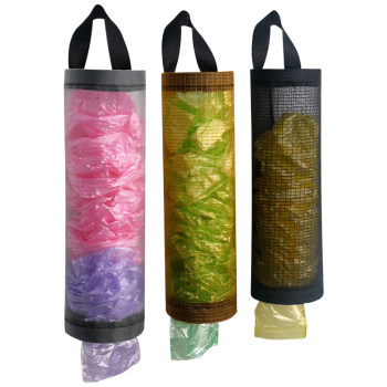 Wall-mounted garbage bag storage artifact box sorting kitchen plastic bag collector without hole punching shopping storage hanging bag