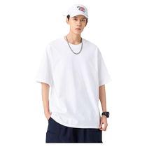 Pull back pure cotton short-sleeved T-shirt mens summer 2024 new couple breathable loose bottoming shirt casual half-sleeved top