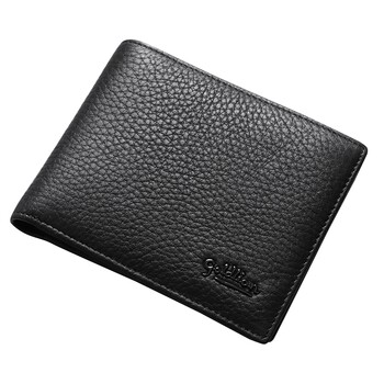 Genuine leather men's wallet jinlilai leisure