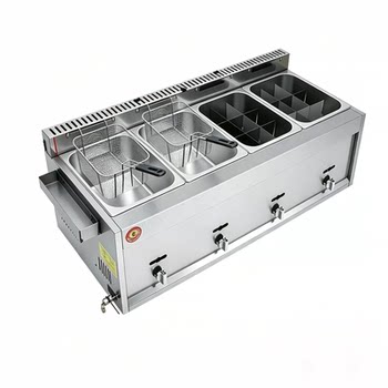 Commercial stall fiery gas fryer stainless steel