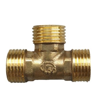 4-point three-way joint joint brass ppr20 water pipe one-point two inner and outer silk triangle valve kitchen faucet 6 points