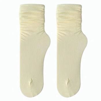 ຖົງຕີນສໍາລັບແມ່ຍິງ summer ບາງໆ mid-tube ice socks black spring and autumn style ins trendy Korean long pile socks for summer summer