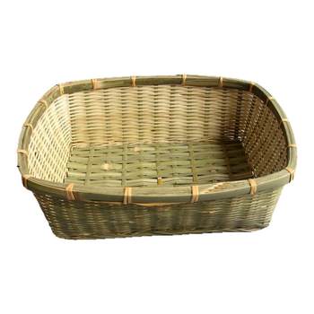 Bamboo weaving products rectangular bamboo basket fruit and vegetable storage