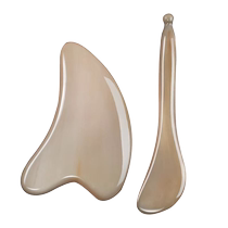 Facial beauty natural white buffalo horn scraping board face and whole body universal massage comb slimming eye muscle stick artifact