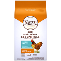 (Travailleurs indépendants) Nutro Meas Viande crue Céréales sèches au chat Poulet Élevé Oeuf blanc Cat Food 2 27kg Brown Rice