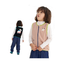Q21 childrens light warm velvet vest boys and girls skin-friendly antibacterial and warm autumn new vest
