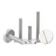 One-line flat head large round head screw