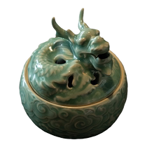 Tuotuyue kiln celadon Wolong Xiangyun incense burner home indoor incense burner study tabletop ornaments incense ancient style decoration