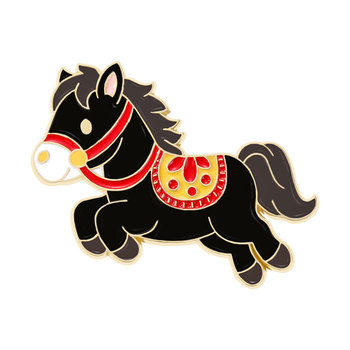 2026 zodiac horse new badge original year of the horse animal year clothing accessories anti-exposure buckle bag decorations