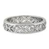 Lace pattern 925 silver vintage palace ring row