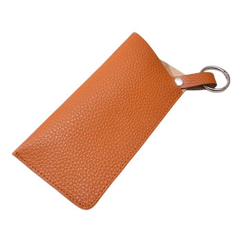 Portable glasses storage bag pu sunglasses hanging bag