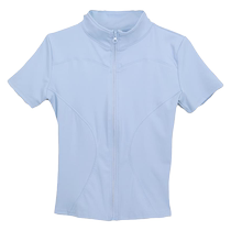 Cardamom Yiyuan modern dance practice clothing summer zipper top short-sleeved dance clothing slimming sportswear body clothing
