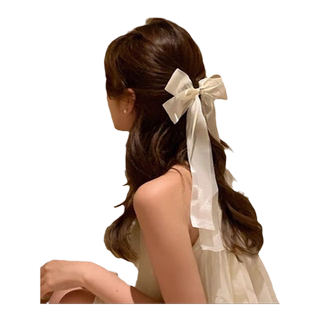 浪漫月光！超仙蝴蝶结飘带！高光流苏发夹后脑勺顶夹发饰盘发器
