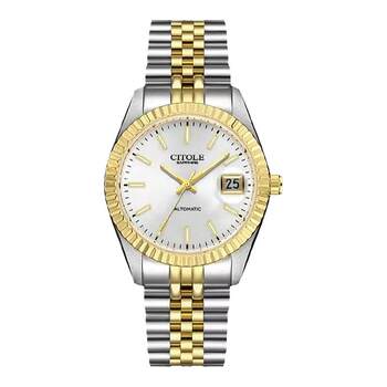 Xiteng Watch Casual Men's Automatic Mechanical Watch Waterproof Steel Band Calendar Men's Watch Gift for Father 9120