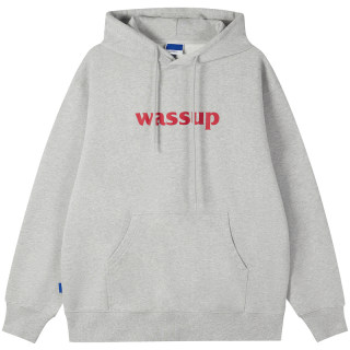 WASSUP trendy velvet printed hooded sweatshirt