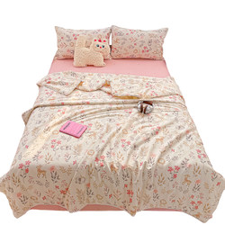 Pure Cotton Air-Conditioning Quilt, Summer Cooling Quilt, Thin Quilt, Dormitory Children's Summer Quilt, Machine Washable, Single or Double
