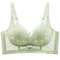 Hengyuanxiang underwear for women with small breasts large push-up anti-sagging breast reduction breathable hole cup lace bra thin