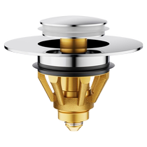 洗手盆脸池漏水塞子全铜面盆弹跳芯下水器防臭按压式通用配件685