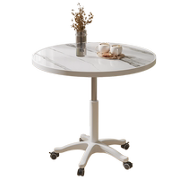 Coffee table living room household lifting small round table with wheels removable simple modern balcony small table simple side table