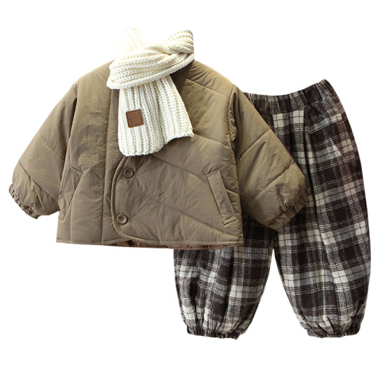 Children's clothing boys' winter Korean three-piece set fashionable suit