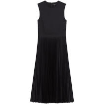 Theory 2024 Spring and Summer Womens Clothing Polyester-Cotton Blended Poplin Sleeveless Mid-Length Dress O0305610
