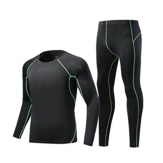 儿童篮球紧身衣训练服男童足球运动速干衣套装秋冬跑步打底衣加绒