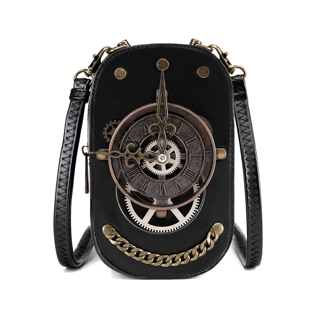 European medieval retro steampunk unisex shoulder bag, Harley rider phone case, high quality.