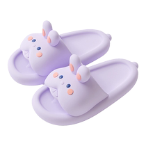 Cartoon Slippers Femmes Summer Cute Little Rabbit Home Home Home Bath Anti-Slip Shit Sensation Outside Wearing Sandals Woman