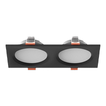 Double-headed downlight double-hole embedded ultra-thin rectangular living room lamp hallway entrance led spotlight bold lamp 2419