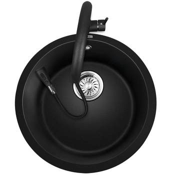 Italy italian kitchen quartz stone sink home bar round sink wash basin small size under the counter basin 7046