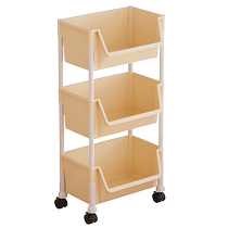 Snack trolley dormitory storage artifact movable bookshelf bedside storage rack floor-standing multi-layer simple small bookcase