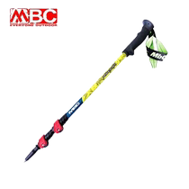 MBC aluminum alloy mountaineering pole external locking pole telescopic ultra-light ultra-short mountain climbing walking stick outdoor walking stick