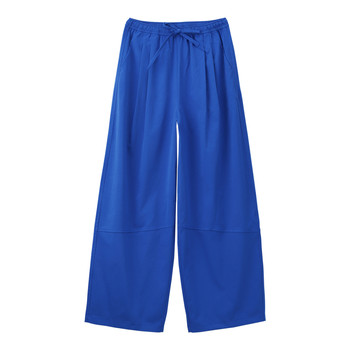 Klein blue casual pants wide leg pants women's 2026 summer new loose slim pants lazy and relaxing yamamoto pants