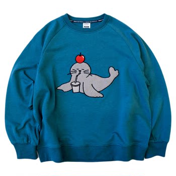 Iiaammo丨original design 25 seal embroidery korean style men's and women's medium and large children's sweatshirt sports shorts set