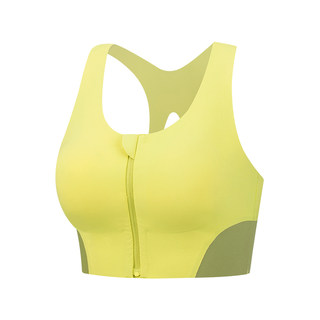 Vfu sujetador deportivo con cremallera frontal y copa de parche, soporte ligero y fuerte, sujetador deportivo para correr, espalda hermosa, chaleco de color contrastante